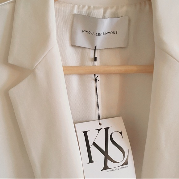 NWT KLS Kimora Lee Simmons Silk Ivory Blazer $1500 - Picture 8 of 8